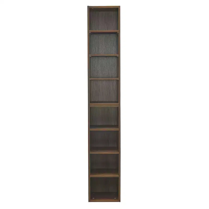 Okak Scaffale Sottile, Scaffali Portaoggetti a 8 Ripiani, Libreria Alta per Libri e CD, Organizzatore per Soggiorno, Corridoio, Ufficio