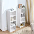 Okak Scaffale Sottile, Scaffali Portaoggetti a 8 Ripiani, Libreria Alta per Libri e CD, Organizzatore per Soggiorno, Corridoio, Ufficio