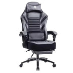 Sedia da gaming Okak High-Back, sedia da ufficio ergonomica con poggiapiedi pieghevole, sedia confortevole regolabile in altezza per studio, sala gaming