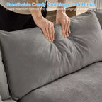 Mjkone Divano componibile a U da 118'', in ciniglia a 5 posti Cloud Sleeper con seduta profonda, ottomani e cuscini spessi