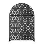 MAYEERTY Schermi per la privacy a stella neri in acciaio zincato con arco per esterni e interni, schermo decorativo divisorio