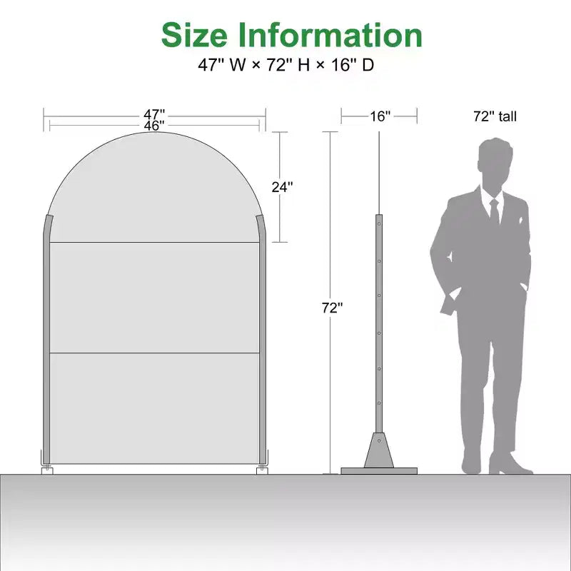 MAYEERTY Schermi per la privacy a stella neri in acciaio zincato con arco per esterni e interni, schermo decorativo divisorio