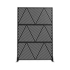 MAYEERTY Schermo decorativo autoportante a forma di V triangolare in acciaio zincato nero per balcone, patio, giardino, divisorio per ambienti