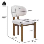 Christopher Knight Home Elias Sedie da Pranzo Scandinave Moderne in Legno di Gomma con Sedile Imbottito