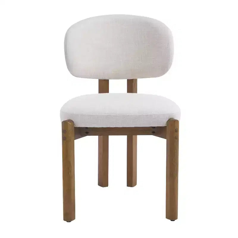 Christopher Knight Home Elias Sedie da Pranzo Scandinave Moderne in Legno di Gomma con Sedile Imbottito