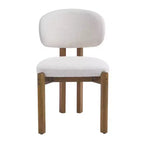Christopher Knight Home Elias Sedie da Pranzo Scandinave Moderne in Legno di Gomma con Sedile Imbottito