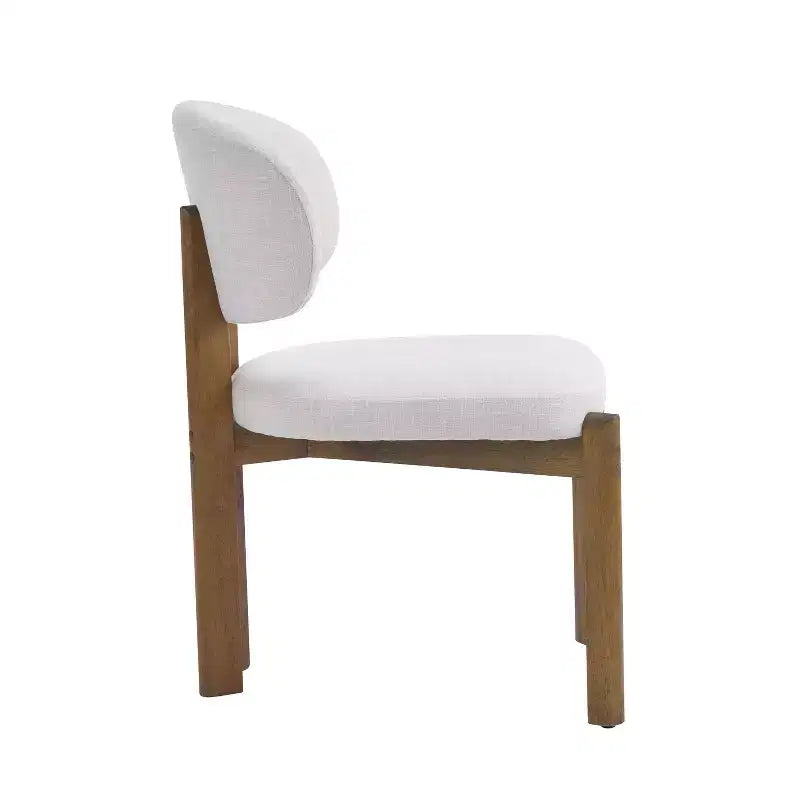 Christopher Knight Home Elias Sedie da Pranzo Scandinave Moderne in Legno di Gomma con Sedile Imbottito