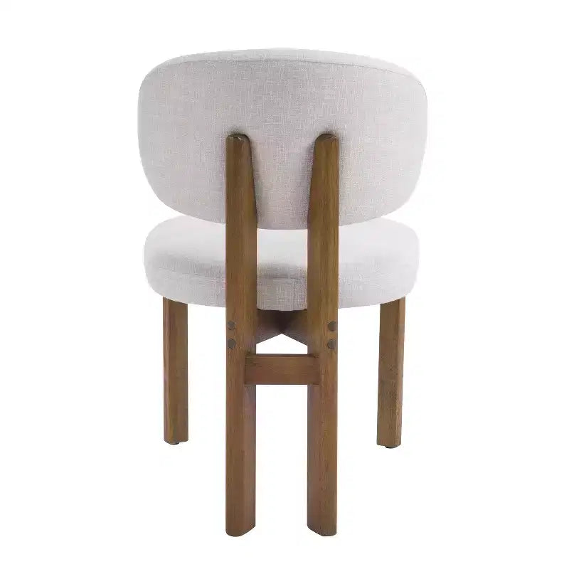 Christopher Knight Home Elias Sedie da Pranzo Scandinave Moderne in Legno di Gomma con Sedile Imbottito