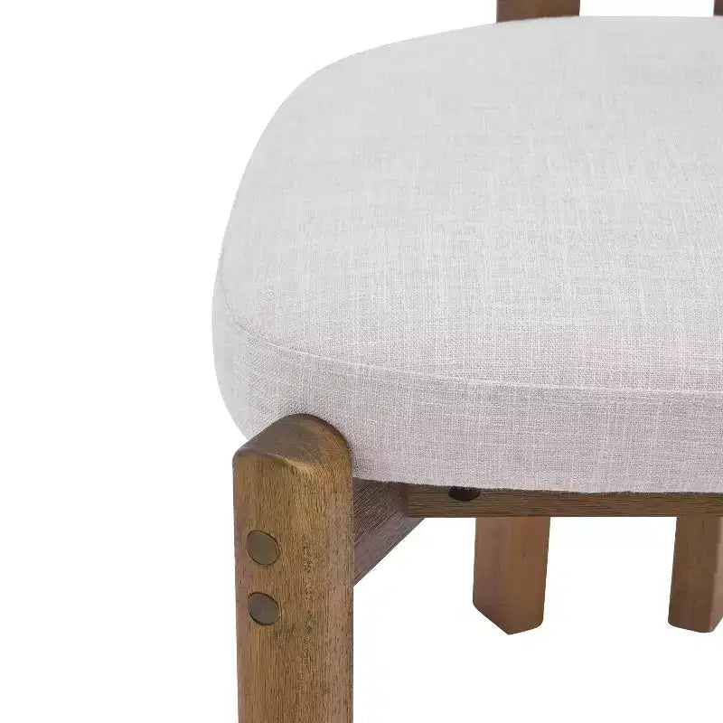 Christopher Knight Home Elias Sedie da Pranzo Scandinave Moderne in Legno di Gomma con Sedile Imbottito