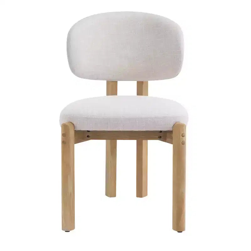 Christopher Knight Home Elias Sedie da Pranzo Scandinave Moderne in Legno di Gomma con Sedile Imbottito