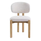 Christopher Knight Home Elias Sedie da Pranzo Scandinave Moderne in Legno di Gomma con Sedile Imbottito