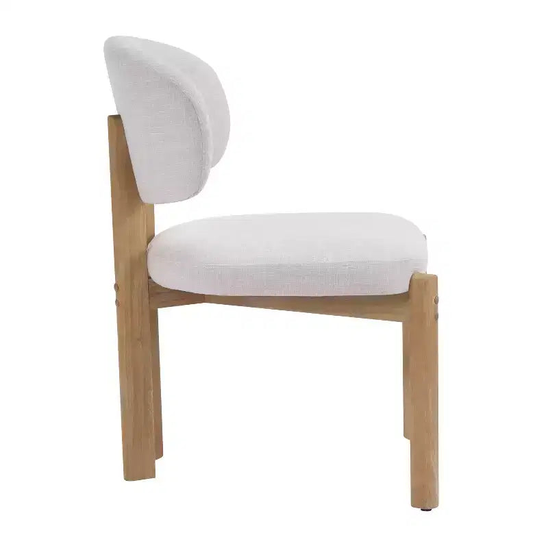 Christopher Knight Home Elias Sedie da Pranzo Scandinave Moderne in Legno di Gomma con Sedile Imbottito