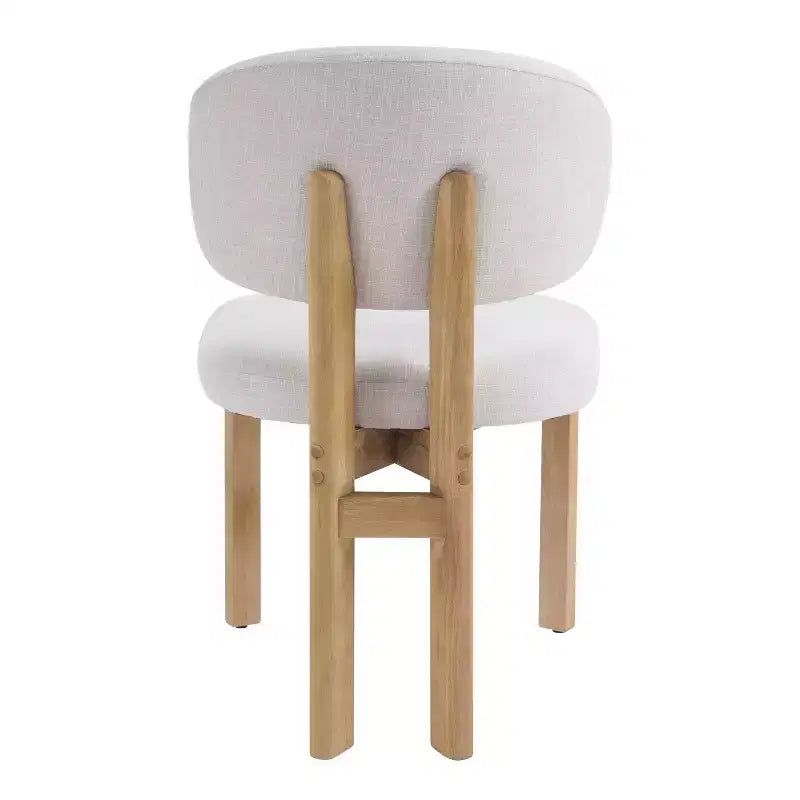 Christopher Knight Home Elias Sedie da Pranzo Scandinave Moderne in Legno di Gomma con Sedile Imbottito