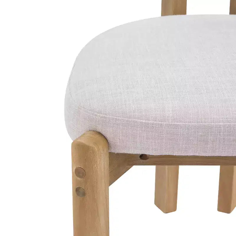 Christopher Knight Home Elias Sedie da Pranzo Scandinave Moderne in Legno di Gomma con Sedile Imbottito