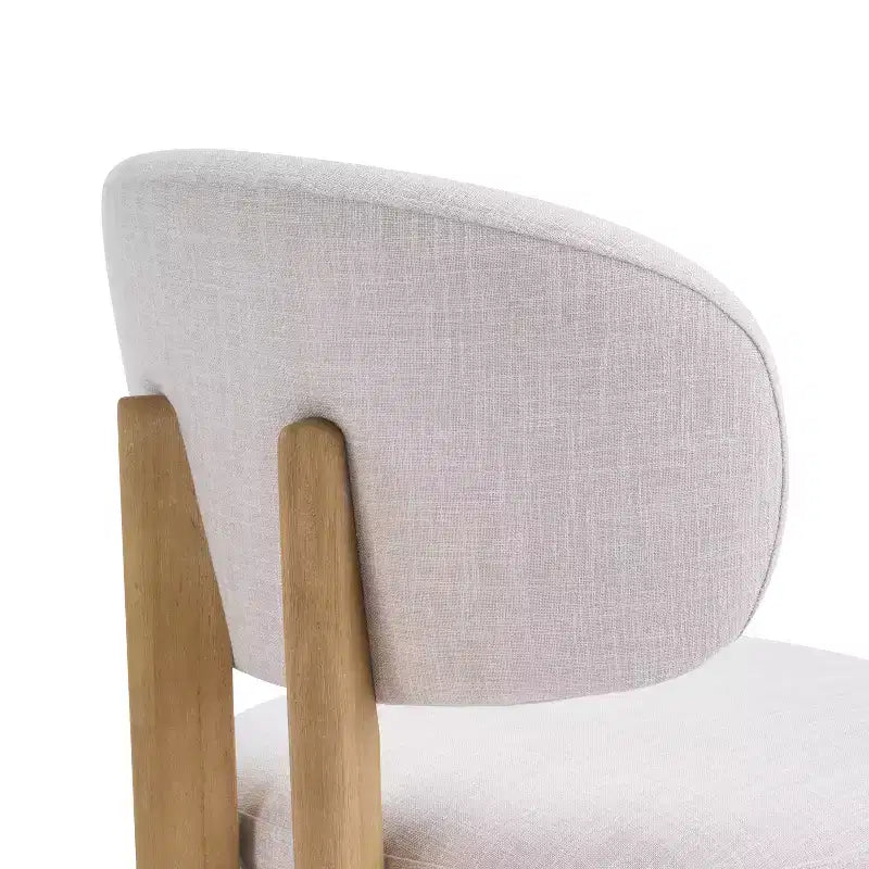 Christopher Knight Home Elias Sedie da Pranzo Scandinave Moderne in Legno di Gomma con Sedile Imbottito