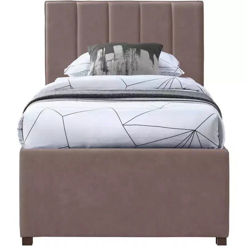 Meridian Furniture, Letto a rotelle singolo Hudson in pelle vegana