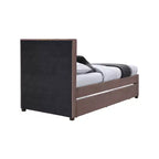 Meridian Furniture, Letto a rotelle singolo Hudson in pelle vegana