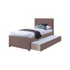 Meridian Furniture, Letto a rotelle singolo Hudson in pelle vegana