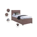 Meridian Furniture, Letto a rotelle singolo Hudson in pelle vegana