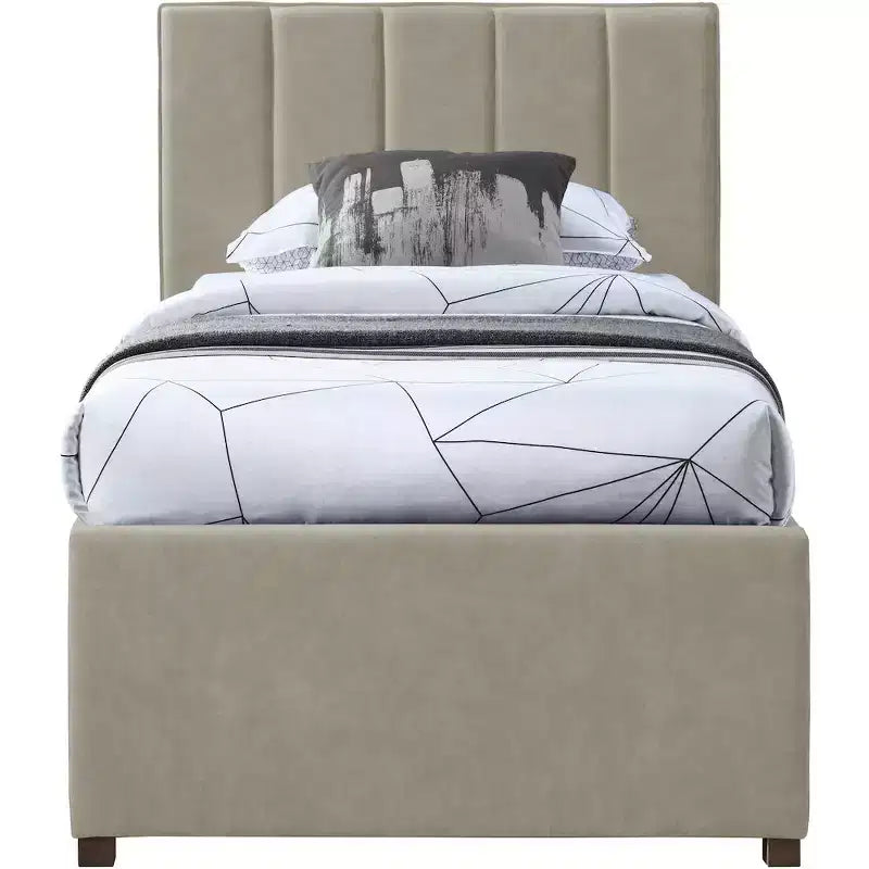 Meridian Furniture, Letto a rotelle singolo Hudson in pelle vegana