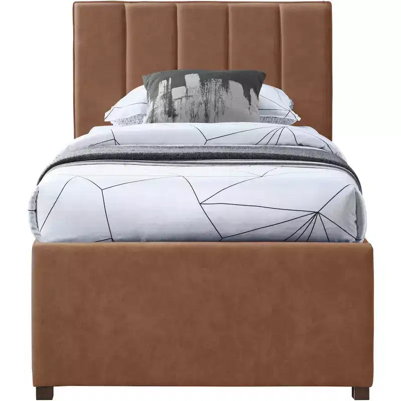 Meridian Furniture, Letto a rotelle singolo Hudson in pelle vegana