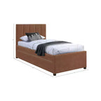 Meridian Furniture, Letto a rotelle singolo Hudson in pelle vegana