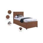 Meridian Furniture, Letto a rotelle singolo Hudson in pelle vegana