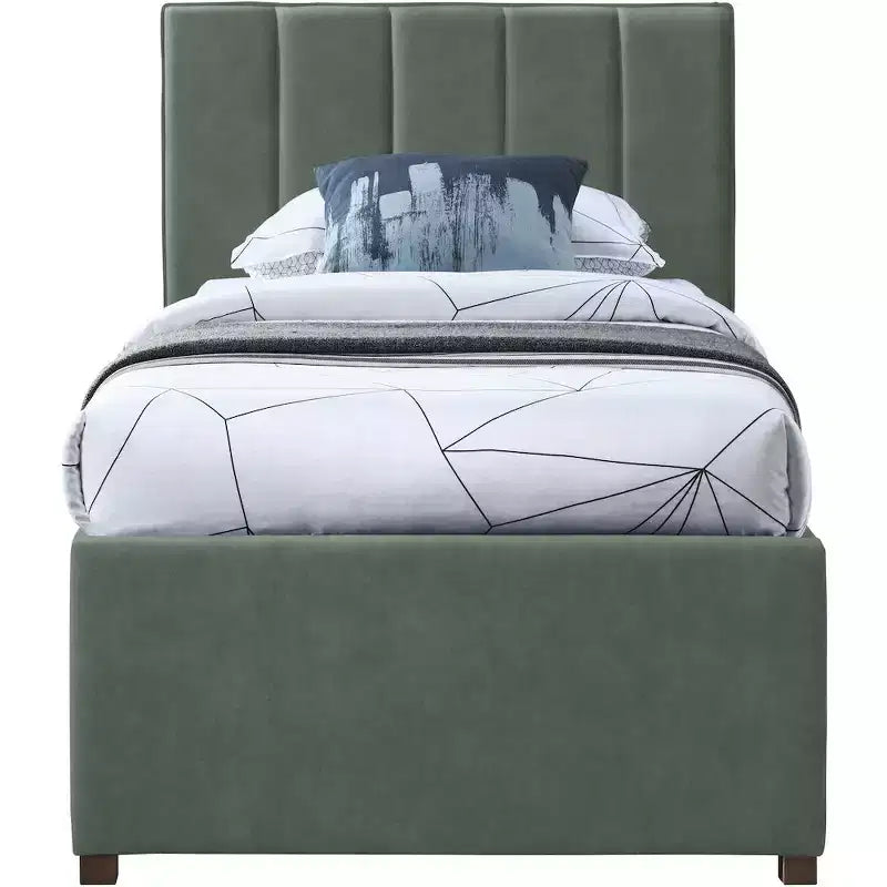 Meridian Furniture, Letto a rotelle singolo Hudson in pelle vegana