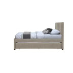 Meridian Furniture, Letto a rotelle singolo Hudson in pelle vegana