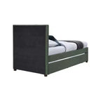 Meridian Furniture, Letto a rotelle singolo Hudson in pelle vegana