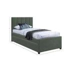 Meridian Furniture, Letto a rotelle singolo Hudson in pelle vegana