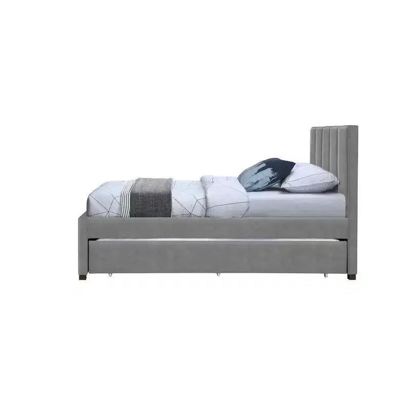 Meridian Furniture, Letto a rotelle singolo Hudson in pelle vegana