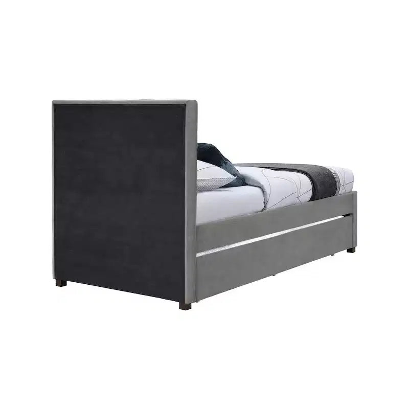 Meridian Furniture, Letto a rotelle singolo Hudson in pelle vegana