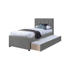 Meridian Furniture, Letto a rotelle singolo Hudson in pelle vegana