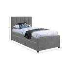 Meridian Furniture, Letto a rotelle singolo Hudson in pelle vegana