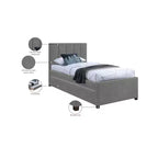 Meridian Furniture, Letto a rotelle singolo Hudson in pelle vegana