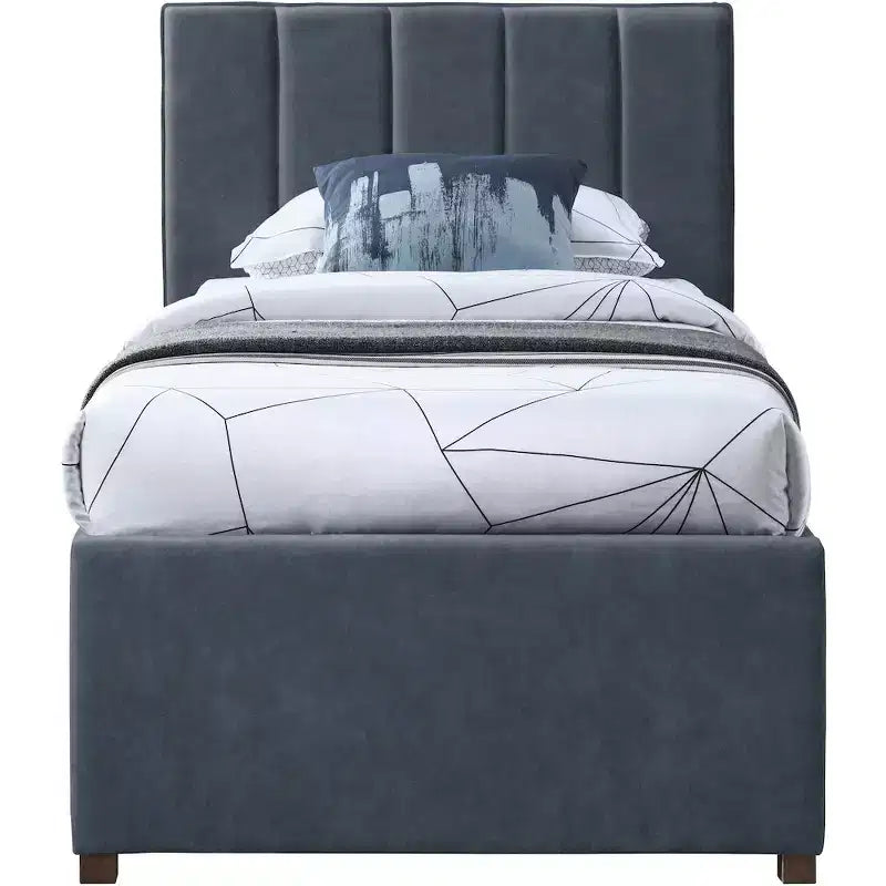 Meridian Furniture, Letto a rotelle singolo Hudson in pelle vegana