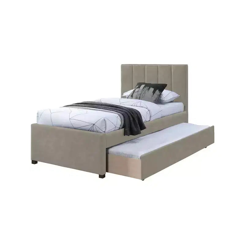 Meridian Furniture, Letto a rotelle singolo Hudson in pelle vegana
