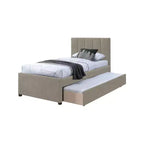 Meridian Furniture, Letto a rotelle singolo Hudson in pelle vegana