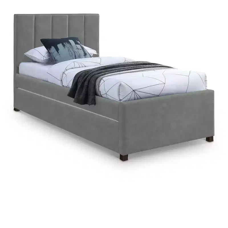 Meridian Furniture, Letto a rotelle singolo Hudson in pelle vegana