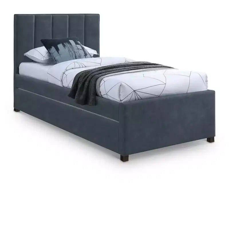 Meridian Furniture, Letto a rotelle singolo Hudson in pelle vegana