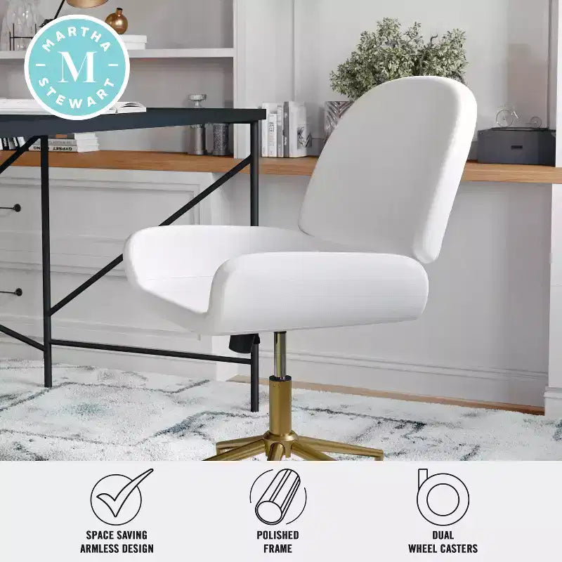 Sedia da ufficio imbottita Tyla di Martha Stewart