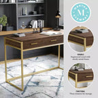 Scrivania Martha Stewart Ollie per ufficio con 3 cassetti