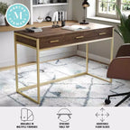 Scrivania Martha Stewart Ollie per ufficio con 3 cassetti