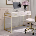 Scrivania Martha Stewart Ollie per ufficio con 3 cassetti