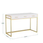 Scrivania Martha Stewart Ollie per ufficio con 3 cassetti