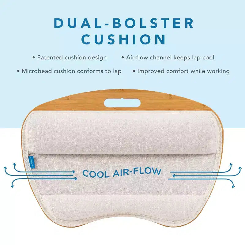 LAPGEAR Tavolino da letto in bambù