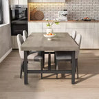 Tavolo da Pranzo Industriale per 6-8 Persone, Tavolo da Pranzo Rettangolare Lungo 200 cm, Tavolo da Cucina in Legno con Robusta Struttura in Metallo per Sala da Pranzo