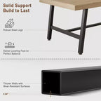 Tavolo da Pranzo Industriale per 6-8 Persone, Tavolo da Pranzo Rettangolare Lungo 200 cm, Tavolo da Cucina in Legno con Robusta Struttura in Metallo per Sala da Pranzo