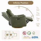 Spruce & Spring Poltrona reclinabile girevole elettrica doppio motore con cuscino lombare per cameretta